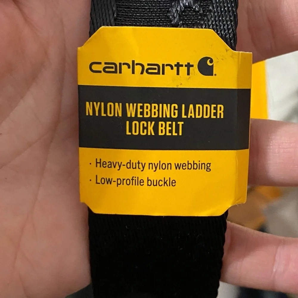 NWT Carhartt Black Nylon Webbing Ladder Lock Belt